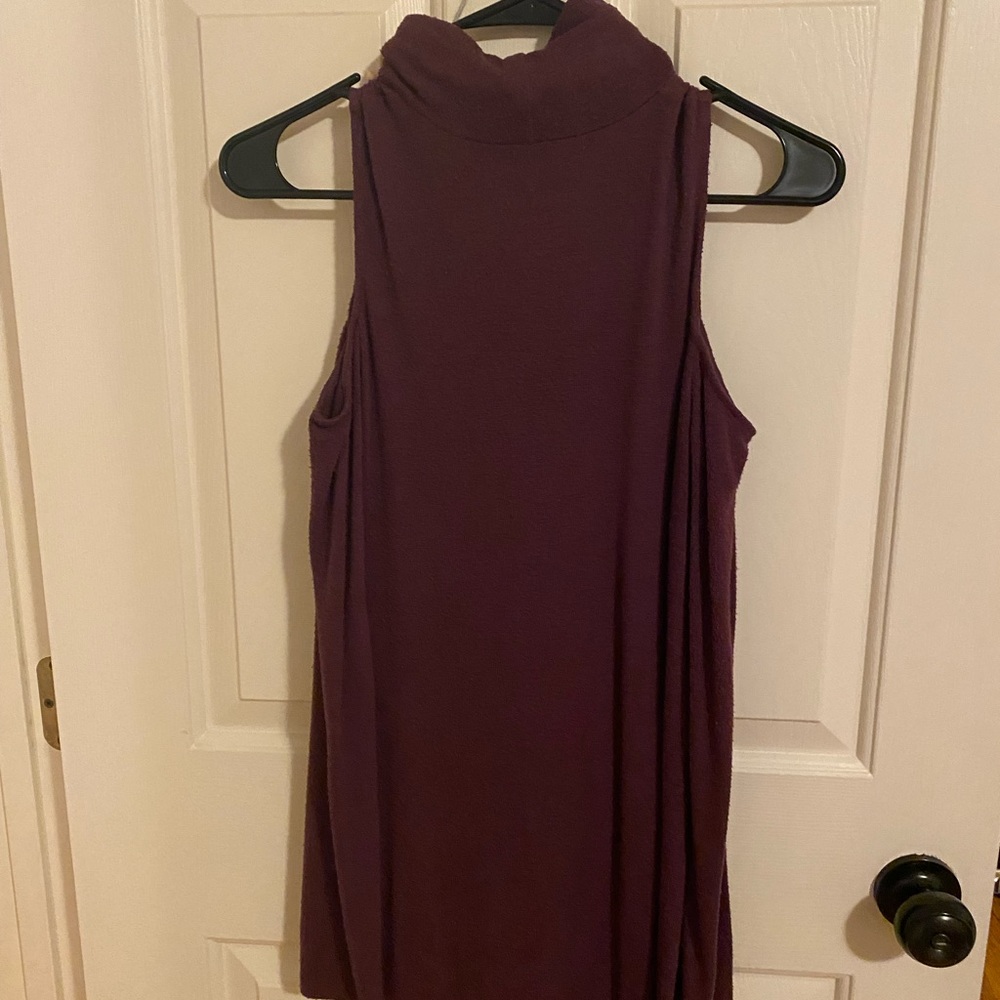 American Eagle Soft and Sexy Cold Shoulder Turtleneck Dress